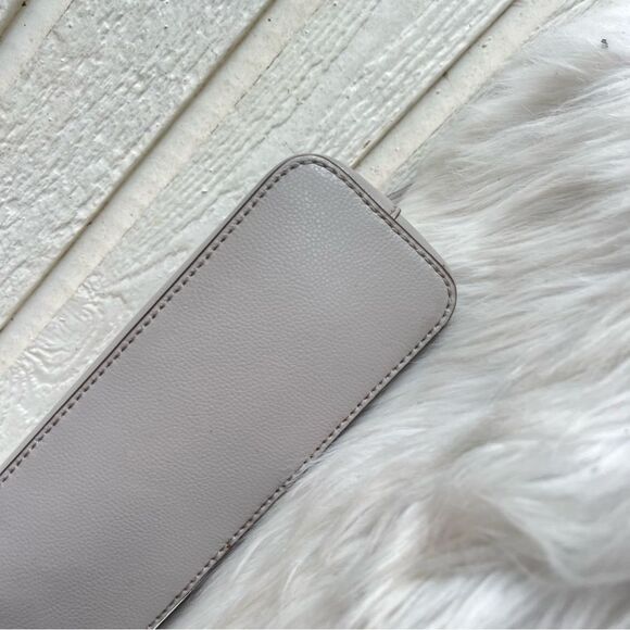 KATE SPADE Grey Leather Patterson Drive Dome Crossbody Messenger Bag Mulberry - Picture 7 of 10